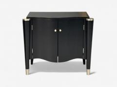 Hollywood Regency Black Lacquer Chrome Nightstands USA 1970s - 4282631