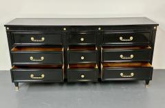 Hollywood Regency Black Lacquer Dresser Chest Sideboard Maison Jansen Style - 2876500
