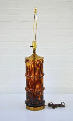 Hollywood Regency Blown Glass Tortoiseshell Table Lamp - 3584783