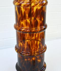 Hollywood Regency Blown Glass Tortoiseshell Table Lamp - 3584792