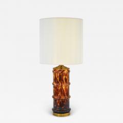 Hollywood Regency Blown Glass Tortoiseshell Table Lamp - 3592227