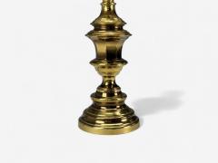 Hollywood Regency Brass Fabric Table Lamps USA 1970s - 4335206