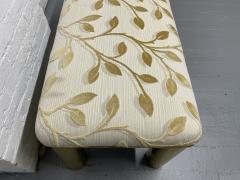 Hollywood Regency Brass Upholstered Bench - 2496584