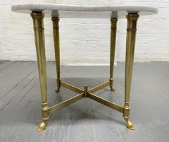 Hollywood Regency Brass and Carrara Marble Table - 2027719