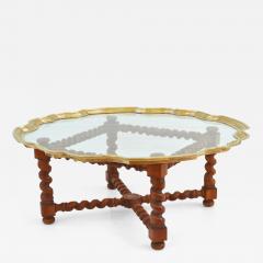 Hollywood Regency Brass and Glass Tray Top Coffee Cocktail Table - 3728497