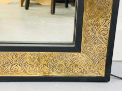 Hollywood Regency Brass over Ebonized Wood Filigree Pier or Wall Mirror a Pair - 2866375