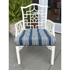 Hollywood Regency Chinese Chippendale Arm Chair - 3511117