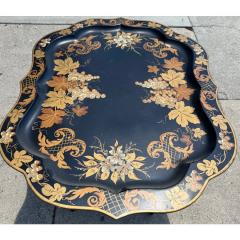 Hollywood Regency Chinoiserie Tole Tray Cocktail Table - 4254763