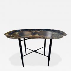 Hollywood Regency Chinoiserie Tole Tray Cocktail Table - 4256532