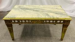 Hollywood Regency Coffee Table by Maison Jansen Marble Top Painted  - 2918201