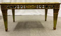Hollywood Regency Coffee Table by Maison Jansen Marble Top Painted  - 2918202