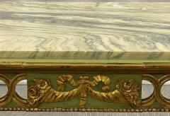 Hollywood Regency Coffee Table by Maison Jansen Marble Top Painted  - 2918204