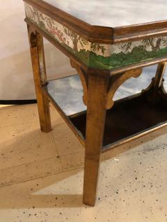 Hollywood Regency Coffee Table with Poly Chromed Mirrored Scenes in Chinoiserie - 1272461