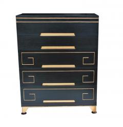 Hollywood Regency Ebonized Tall Dresser - 2797194