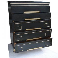 Hollywood Regency Ebonized Tall Dresser - 2797195