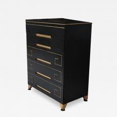 Hollywood Regency Ebonized Tall Dresser - 2804678