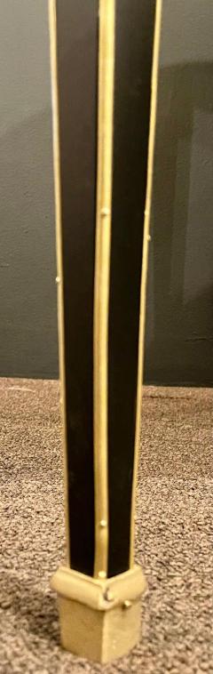 Hollywood Regency Ebony Bouillote or End Tables Manner Jansen Mirror Tops Pair - 4470158