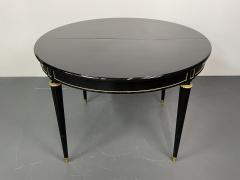 Hollywood Regency Ebony Dining Table by Maison Gouff Paris France Lacquer - 2945209