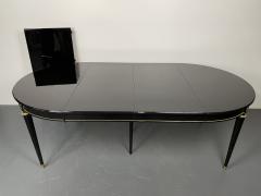 Hollywood Regency Ebony Dining Table by Maison Gouff Paris France Lacquer - 2945210