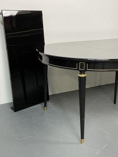 Hollywood Regency Ebony Dining Table by Maison Gouff Paris France Lacquer - 2945212