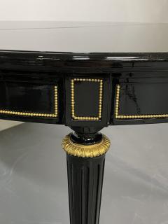Hollywood Regency Ebony Dining Table by Maison Gouff Paris France Lacquer - 2945216