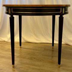 Hollywood Regency Ebony Game Card Table Louis XVI Style Bronze Mounted - 2917073