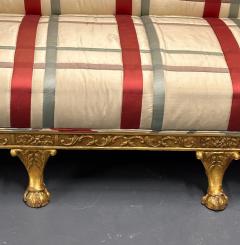 Hollywood Regency Eccentric Giltwood Carved Sofa Settee Satin - 2808668