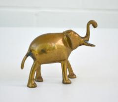 Hollywood Regency Elephant Form Brass Sculpture - 3708653