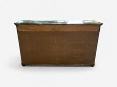 Hollywood Regency Empire Style Satin Black Wood Bronze Credenza 1940s - 4093478