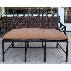 Hollywood Regency Faux Bamboo Loveseat Sofa Settee - 4488908