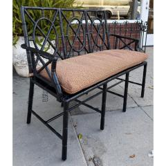 Hollywood Regency Faux Bamboo Loveseat Sofa Settee - 4488909