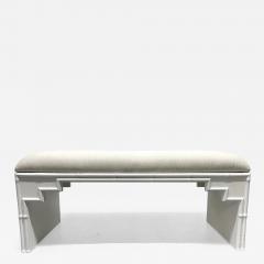 Hollywood Regency Faux Bamboo Upholstered Bench - 2991212