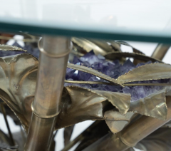 Hollywood Regency Faux Bamboo lightning Coffee Table attributed to Jacques Duval - 4384773