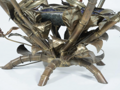 Hollywood Regency Faux Bamboo lightning Coffee Table attributed to Jacques Duval - 4384777