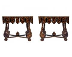 Hollywood Regency Faux Tortoise Shell End Tables or Oversized Night Stands - 3442472