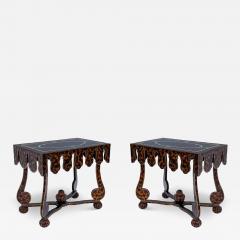 Hollywood Regency Faux Tortoise Shell End Tables or Oversized Night Stands - 3444458