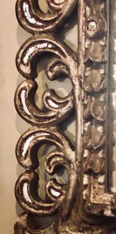 Hollywood Regency French Silvered Leaf Wall or Console Mirror - 1292151
