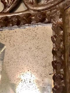 Hollywood Regency French Silvered Leaf Wall or Console Mirror - 1292156