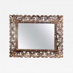 Hollywood Regency French Silvered Leaf Wall or Console Mirror - 1292977
