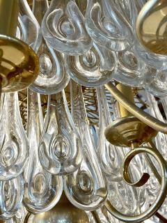 Hollywood Regency Gilt Bronze and Crystal Chandelier - 2941181