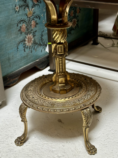 Hollywood Regency Gilt Bronze and Marble Side End Table - 3877582