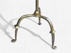 Hollywood Regency Gilt Metal Floral Floor Lamp France 1960s - 4318856