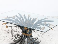 Hollywood Regency Gilt Metal Sheaf of Wheat Coffee Table France Mid 20th C  - 4576544