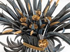 Hollywood Regency Gilt Metal Sheaf of Wheat Coffee Table France Mid 20th C  - 4576546