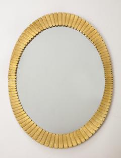 Hollywood Regency Giltwood Oval Mirror by Francisco Hurtado - 2423851