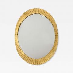 Hollywood Regency Giltwood Oval Mirror by Francisco Hurtado - 2425150