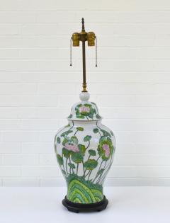 Hollywood Regency Ginger Jar Form Ceramic Table Lamp - 3647801