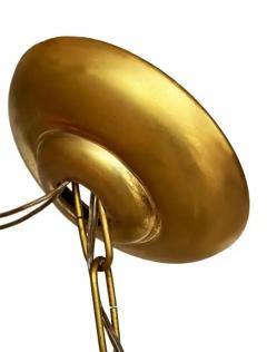 Hollywood Regency Glam Brass Gold Gilded French or Italian Crystal Chandelier - 3663131