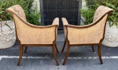 Hollywood Regency Gondola Form Benches W Gilded Cork Cushions a Pair - 2503635