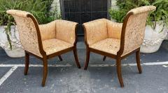Hollywood Regency Gondola Form Benches W Gilded Cork Cushions a Pair - 2503637